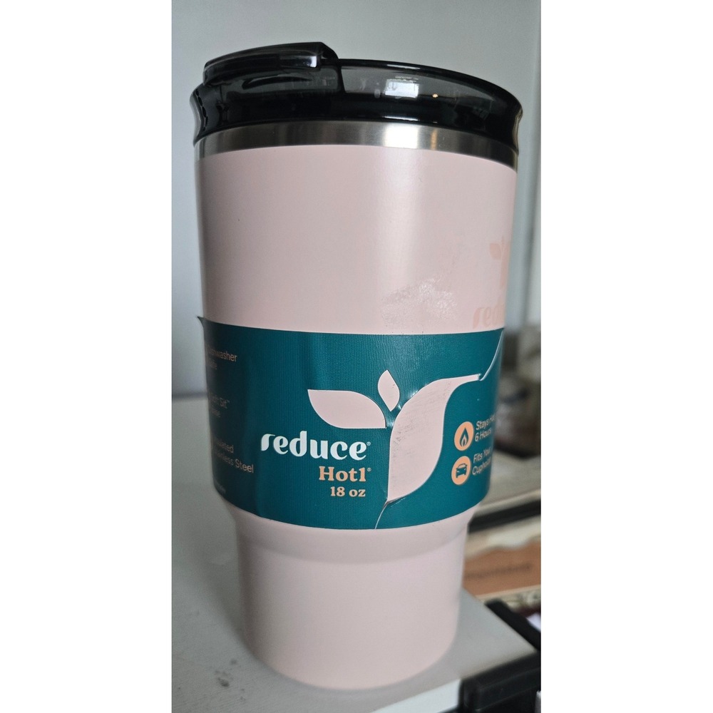 Reduce Hot1 18oz Blush Pink Vacuum Insulated Stainless Steel Travel Mug with Lid